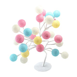 Maxbell Cotton Ball Night Light Table LED Fairy Tree Light Desktop Bonsai Home Decor