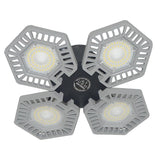 Maxbell Folding Deformable LED Garage Ceiling Lights Bulb E27 4 Panels 80W Grey