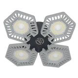 Maxbell Folding Deformable LED Garage Ceiling Lights Bulb E27 4 Panels 80W Grey