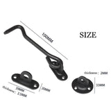 Maxbell 4 Inch Barn Door Lock Privacy Hook with Mounting Screws for Garage Closet Round Base