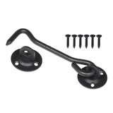 Maxbell 4 Inch Barn Door Lock Privacy Hook with Mounting Screws for Garage Closet Round Base