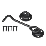 Maxbell 4 Inch Barn Door Lock Privacy Hook with Mounting Screws for Garage Closet Round Base
