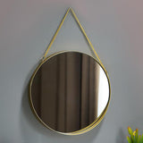 Maxbell Wall Hanging Mirror with Chain Bedroom Gold Frame Home Bathroom Decor M