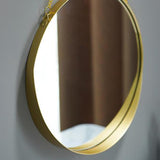 Maxbell Wall Hanging Mirror with Chain Bedroom Gold Frame Home Bathroom Decor M