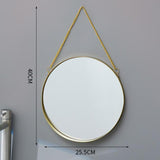 Maxbell Wall Hanging Mirror with Chain Bedroom Gold Frame Home Bathroom Decor M