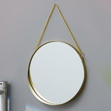 Maxbell Wall Hanging Mirror with Chain Bedroom Gold Frame Home Bathroom Decor M