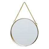 Maxbell Wall Hanging Mirror with Chain Bedroom Gold Frame Home Bathroom Decor M