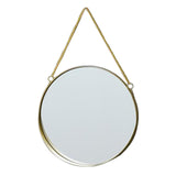 Maxbell Wall Hanging Mirror with Chain Bedroom Gold Frame Home Bathroom Decor M