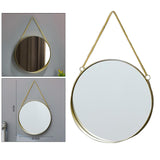 Maxbell Wall Hanging Mirror with Chain Bedroom Gold Frame Home Bathroom Decor M