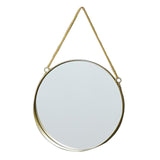 Maxbell Wall Hanging Mirror with Chain Bedroom Gold Frame Home Bathroom Decor M