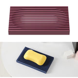 Maxbell Silicone Soap Holder Dish Bathroom Shower Storage Plate Tray Drain Red