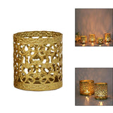 Maxbell Tabletop Iron Candle Holder Stand Hollow Mini Candlestick Holder Home Decor Style3