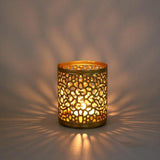 Maxbell Tabletop Iron Candle Holder Stand Hollow Mini Candlestick Holder Home Decor Style3