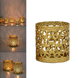 Maxbell Tabletop Iron Candle Holder Stand Hollow Mini Candlestick Holder Home Decor Style3