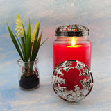 Maxbell Jar Candles Topper Candle Cover Candle Lid Shades Sleeve Christmas