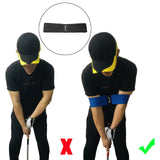 Maxbell Golf Training Aid Motion Correction Belt Swing Arm Band For Beginners Black