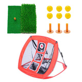 Maxbell Golf Chipping Net Golfing Target Practice Mat, Ball, Tees, Backyard Orange