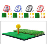 Maxbell Golf Chipping Net Golfing Target Practice Mat, Ball, Tees, Backyard Orange