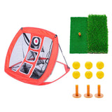 Maxbell Golf Chipping Net Golfing Target Practice Mat, Ball, Tees, Backyard Orange