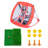 Maxbell Golf Chipping Net Golfing Target Practice Mat, Ball, Tees, Backyard Orange