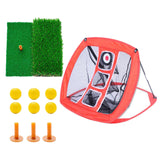 Maxbell Golf Chipping Net Golfing Target Practice Mat, Ball, Tees, Backyard Orange