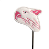 Maxbell 11pcs Waterproof Skull Golf Iron Head Cover Club Putter Headcover Pink White