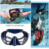 Maxbell Adults Free Diving Mask Leakproof No Fogging Scuba Diving Glasses Blue