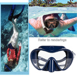 Maxbell Adults Free Diving Mask Leakproof No Fogging Scuba Diving Glasses Blue