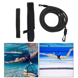 Maxbell 4m Swimming Resistance Belt Swim Tether Trainer Training Aids Black 10mm