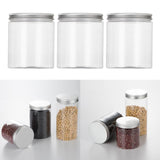 Maxbell 3Pcs Clear Empty PET Plastic Storage Containers Jars Pots w/Screw Top 500ml