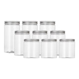 Maxbell 3Pcs Clear Empty PET Plastic Storage Containers Jars Pots w/Screw Top 500ml