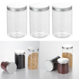 Maxbell 3Pcs Clear Empty PET Plastic Storage Containers Jars Pots w/Screw Top 800ml