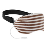 Maxbell Sleep Mask Winter Warm Sleeping Eye Mask Eyeshade Cover Shade Brown Stripe