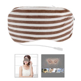 Maxbell Sleep Mask Winter Warm Sleeping Eye Mask Eyeshade Cover Shade Brown Stripe