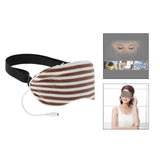 Maxbell Sleep Mask Winter Warm Sleeping Eye Mask Eyeshade Cover Shade Brown Stripe