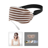 Maxbell Sleep Mask Winter Warm Sleeping Eye Mask Eyeshade Cover Shade Brown Stripe