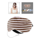 Maxbell Sleep Mask Winter Warm Sleeping Eye Mask Eyeshade Cover Shade Brown Stripe