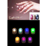 Maxbell Glowing NFC Nail Art Tip Sticker Chip LED Light Flash Tool White Light