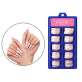 Maxbell 100 Pcs Ballerina Shape Full Cover Nails False Tips Fake Nails Nail Art  03