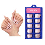 Maxbell 100 Pcs Ballerina Shape Full Cover Nails False Tips Fake Nails Nail Art  03