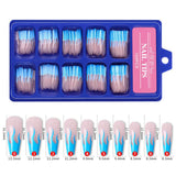 Maxbell 100 Pcs Ballerina Shape Full Cover Nails False Tips Fake Nails Nail Art  05