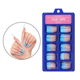 Maxbell 100 Pcs Ballerina Shape Full Cover Nails False Tips Fake Nails Nail Art  05