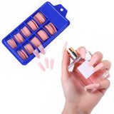 Maxbell Fake Nails Press on Nails French Style for DIY Nail Art Salon Women Girls Transparent