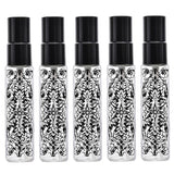 Maxbell 5pcs Travel Refillable Perfume Empty Bottle Glass 10ml Black