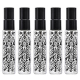 Maxbell 5pcs Travel Refillable Perfume Empty Bottle Glass 10ml Black