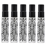 Maxbell 5pcs Travel Refillable Perfume Empty Bottle Glass 10ml Black