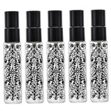 Maxbell 5pcs Travel Refillable Perfume Empty Bottle Glass 10ml Black