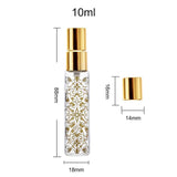 Maxbell 5pcs Travel Refillable Perfume Empty Bottle Glass 10ml Gold