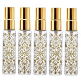 Maxbell 5pcs Travel Refillable Perfume Empty Bottle Glass 10ml Gold