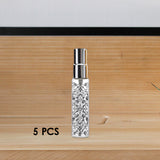 Maxbell 5pcs Travel Refillable Perfume Empty Bottle Glass 10ml Silver